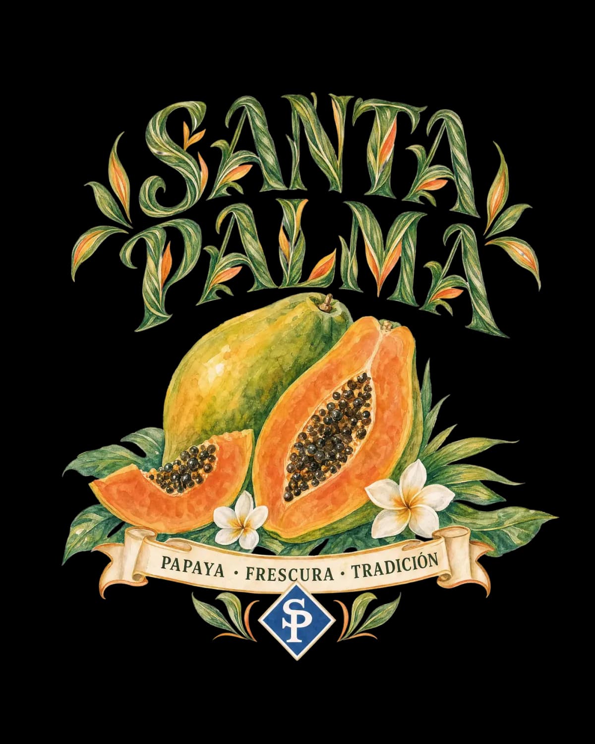La plancha del escudo Papaya